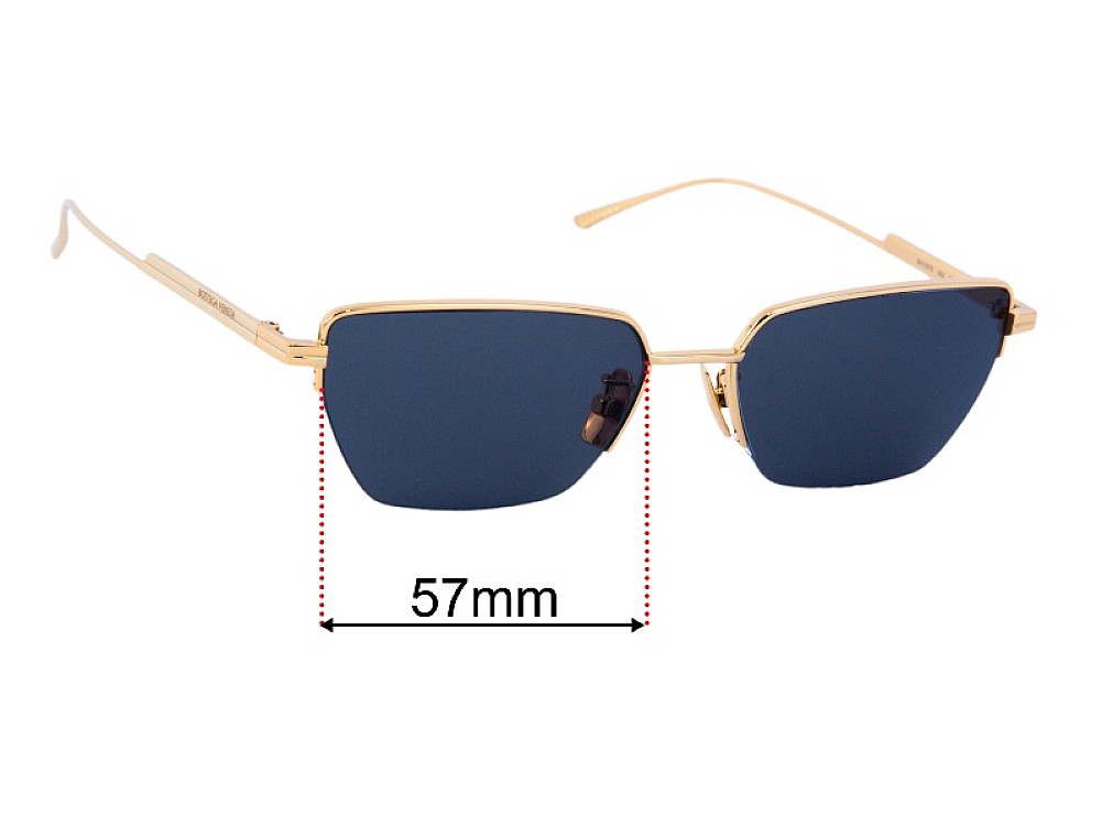 Sunglass Fix Replacement Lenses for Bottega Veneta BV 1107S 57mm Sunglass Fix Replacement Lenses for Bottega Veneta BV 1107S 57mm