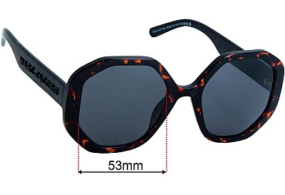 Marc by Marc Jacobs Sun Rx 20 Replacement Lenses 53mm wide 