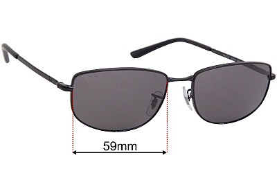 Ray-Ban RB3732 Replacement Lenses 59mm wide 