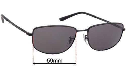 Ray-Ban RB3732 Ersatzgläser 59mm wide 