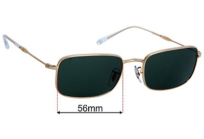 Ray-Ban RB3746 Replacement Lenses 56mm wide 