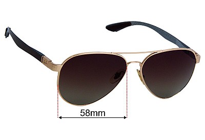 Ray-Ban RB8420 Verres de Remplacement 58mm wide 