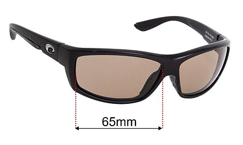 Sunglass Fix Lentes de Repuesto para Costa Del Mar Saltbreak - 65mm Wide Costa Del Mar Saltbreak Lentes de Repuesto 65mm wide