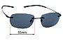 Sunglass Fix Lentes de Repuesto para Maui Jim MJ332 Nanea - 55mm Wide 