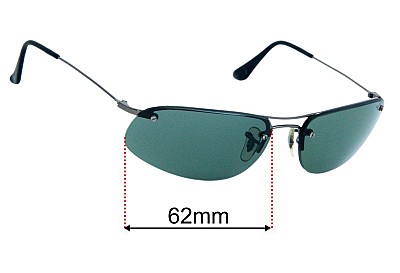 Ray-Ban RB3180 Verres de Remplacement 62mm wide 