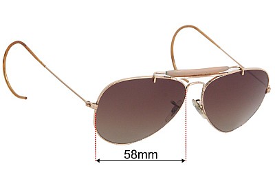 Ray-Ban RB3030 Outdoorsman Replacement Lenses 58mm wide 