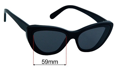 Zimmermann Cosmo Cat Eye Replacement Lenses 59mm wide 