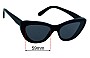 Sunglass Fix Replacement Lenses for Zimmermann Cosmo Cat Eye - 59mm Wide 