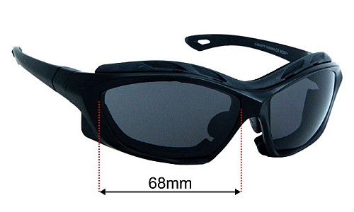 Birdz Eyewear Canopy Replacement Lenses 68mm wide 