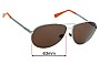 Sunglass Fix Lentes de Repuesto para Fossil Otto MS4891 - 63mm Wide 