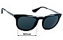 Sunglass Fix Verres de Remplacement pour Prada SPR13P - 50mm Wide 