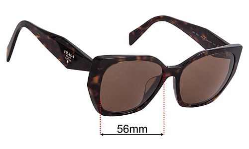Prada SPR19Z-F Lentes de Repuesto 56mm wide 