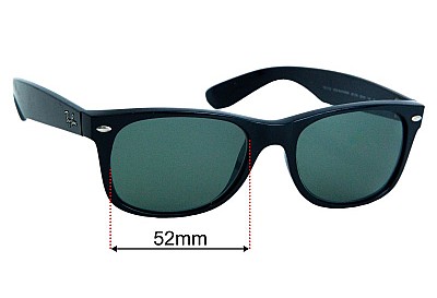 Ray-Ban RB2132 New Wayfarer Verres de Remplacement 52mm wide 