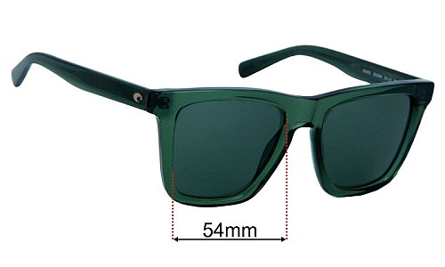 Costa Del Mar Keramas Lentes de Repuesto 54mm wide 