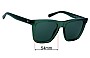 Sunglass Fix Lentes de Repuesto para Costa Del Mar Keramas - 54mm Wide 