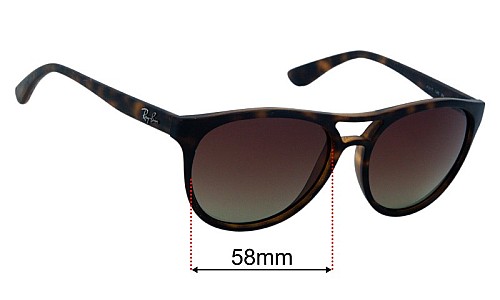 Ray-Ban RB4170 Brad Replacement Lenses 58mm wide 