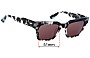 Sunglass Fix Lentes de Repuesto para Burga No Flashes - 51mm Wide 