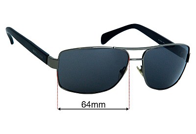 Giorgio Armani GA 929/S Lentes de Repuesto 64mm wide 