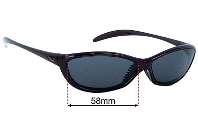 Nike Unknown Model Replacement Lenses 58mm wide 