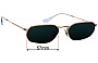 Sunglass Fix Replacement Lenses for Ray-Ban RB3947 - 57mm Wide 