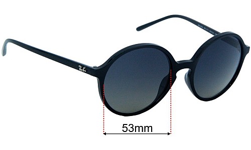 Sunglass Fix Replacement Lenses Ray-Ban RB4304 - 53mm Wide 