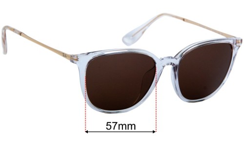Ray-Ban RB4348D Verres de Remplacement 57mm wide 