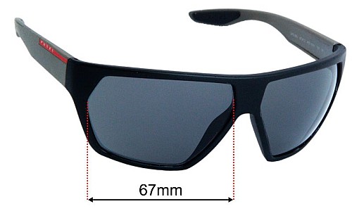 Prada SPS08U Replacement Lenses 67mm wide 
