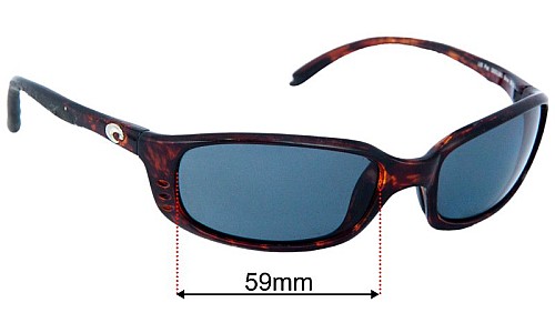Costa Del Mar Brine Lentes de Repuesto 59mm wide 