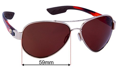 Costa Del Mar South Point Ersatzlinsen 59mm wide 