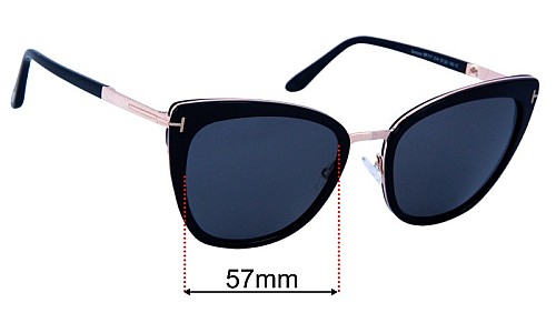 Tom Ford Simona TF717 Replacement Lenses 57mm wide 