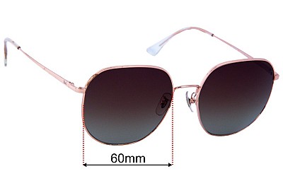 Ray-Ban RB3680D Replacement Lenses 60mm wide 