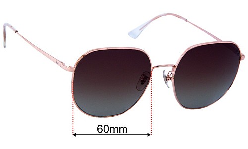 Sunglass Fix Replacement Lenses Ray-Ban RB3680D - 60mm Wide 
