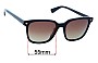 Sunglass Fix Lentes de Repuesto para Bottega Veneta BV 1255SA - 55mm Wide 