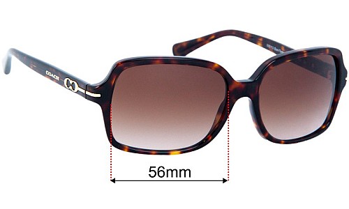 Coach HC8116 (L087 Blair) Replacement Lenses 56mm wide 