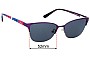 Sunglass Fix Ersatzgläser für Joules  Edith - 52mm Wide 