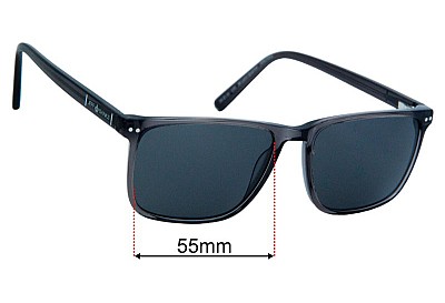 Jeff Banks JB Latin Quarter Verres de Remplacement 55mm wide 