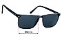 Sunglass Fix Verres de Remplacement pour Jeff Banks JB Latin Quarter - 55mm Wide 