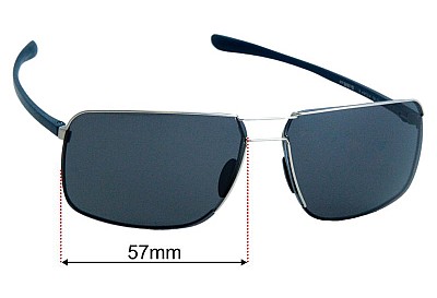 Porsche P 8615 Replacement Lenses 67mm wide 