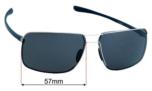 Porsche P 8615 Replacement Lenses 67mm wide 