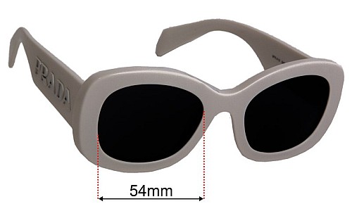 Sunglass Fix Replacement Lenses for Prada SPR A13 - 54mm Wide 