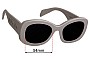 Sunglass Fix Replacement Lenses for Prada SPRA13 - 54mm Wide 