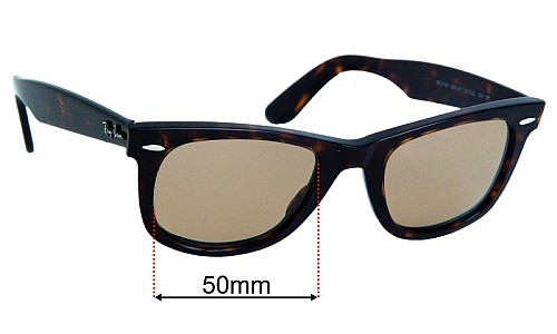 Ray-Ban RB2140 Original Wayfarer Verres de Remplacement 50mm wide 