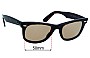Sunglass Fix Verres de Remplacement pour Ray-Ban RB2140 Original Wayfarer - 50mm Wide 