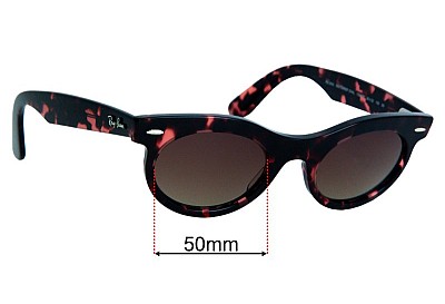 Ray-Ban RB2242 Wayfarer Oval Replacement Lenses 50mm wide 