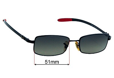 Ray-Ban RB8401 Replacement Lenses 51mm wide 