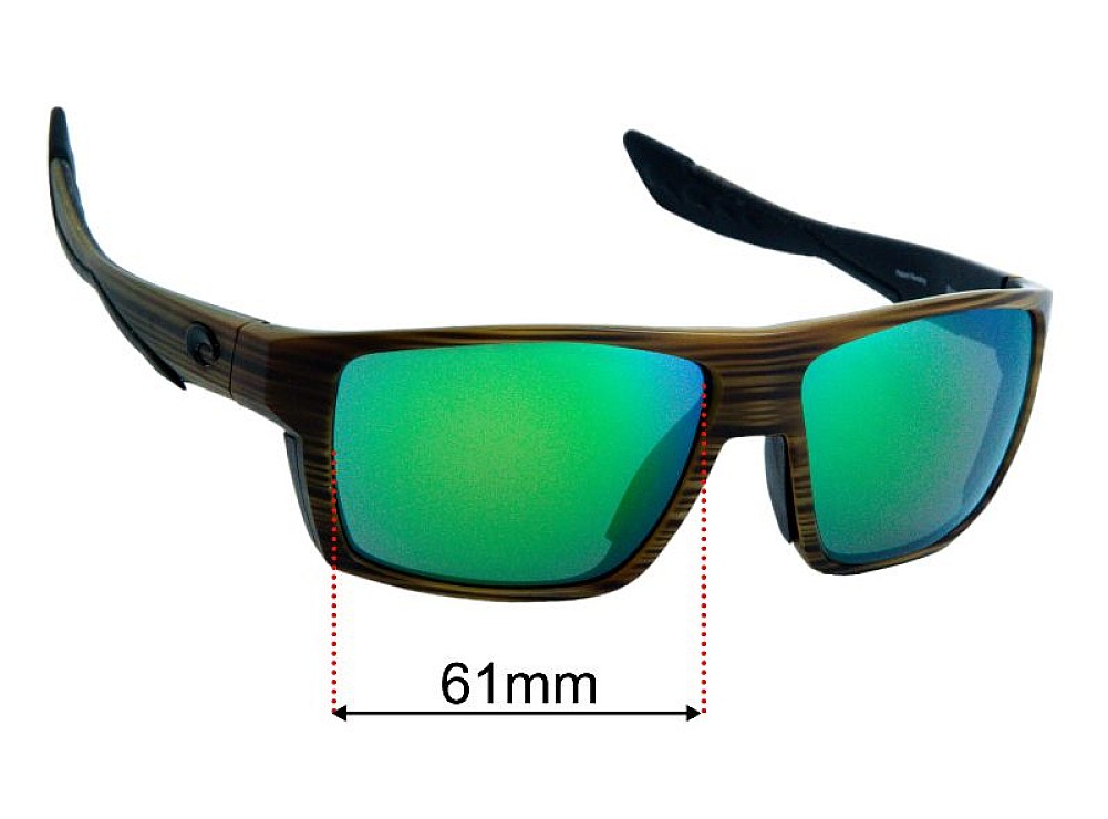 Sunglass Fix Replacement Lenses for Costa Del Mar Bloke 61mm Sunglass Fix Replacement Lenses for Costa Del Mar Bloke 61mm