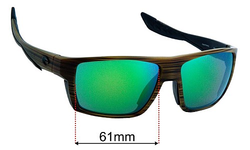 Sunglass Fix Replacement Lenses for Costa Del Mar Bloke 61mm Costa Del Mar Bloke Replacement Lenses 61mm wide