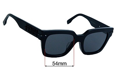 Fendi FE 40078F Replacement Lenses 54mm wide 