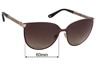 Jimmy Choo Posie/S Replacement Lenses 60mm wide 