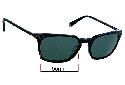 John Varvatos V790 Lentes de Repuesto 55mm wide 